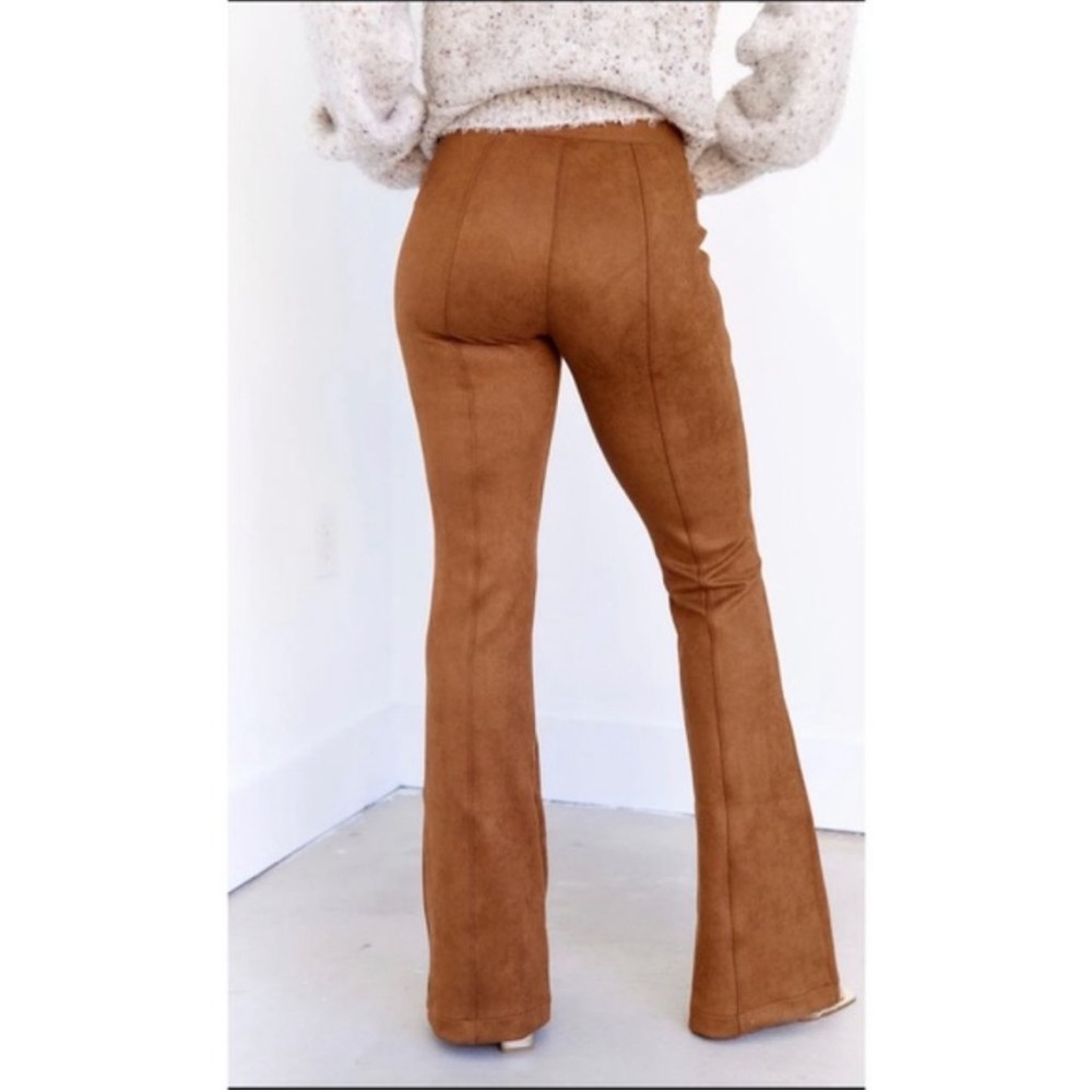 *NWT Spanx faux suede flare pants. Petite Large
